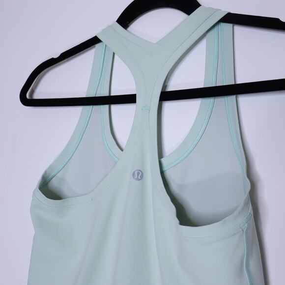 LULULEMON Cool Racerback Short Tank Top Crop Delicate Mint Women's 6 - Picture 4 of 5